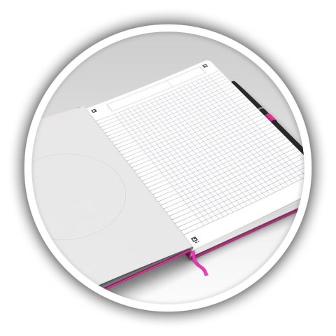 Notatnik_OXFORD SIGNATURE A5 80k 90g różowy kratka 100735228
