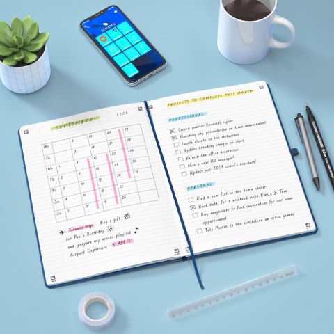 Notatnik_OXFORD SIGNATURE B5 80k 90g ciemne kolory, linia 100735214