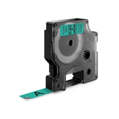 Nowy indeks mek5040053 Taśma DYMO D1 - 12 mm x 7 m, czarny / zielony S0720590 do drukarek etykiet
