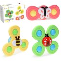3 przyssawki sensoryczne grzechotka spinner ME-042
