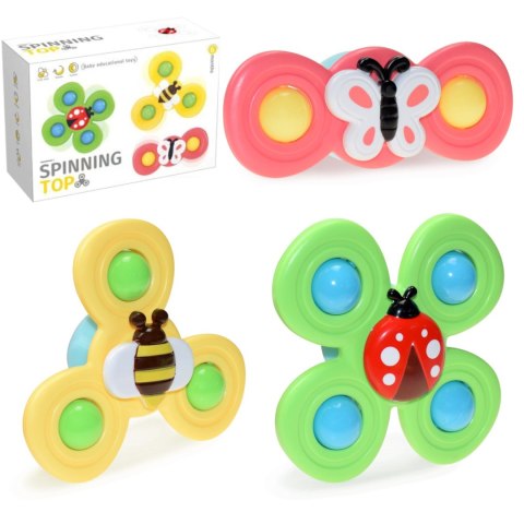 3 przyssawki sensoryczne grzechotka spinner ME-042