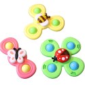 3 przyssawki sensoryczne grzechotka spinner ME-042