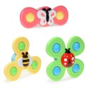 3 przyssawki sensoryczne grzechotka spinner ME-042