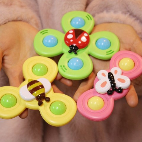 3 przyssawki sensoryczne grzechotka spinner ME-042