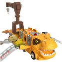 CIĘŻARÓWKA DINOZAUR Z AUTAMI T-REX AUTA DŹWIG 692A