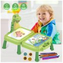 Projektor do rysowania dinozaur stolik walizka 12B