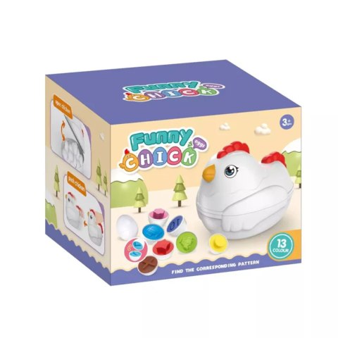 Układanka sorter jajka Montessori kolory DF18