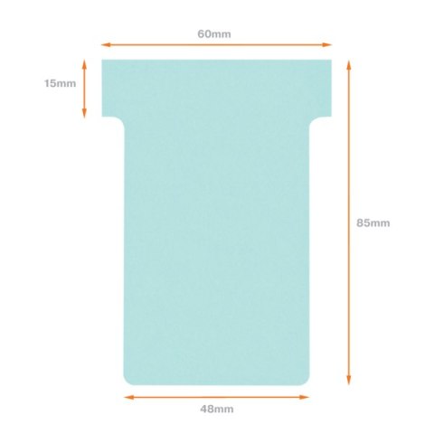 Karteczki T-Card Nobo, rozmiar 2, jasnoniebieskie 100 szt. 2002006