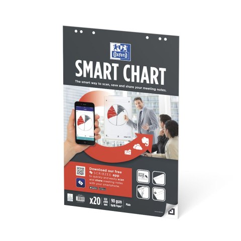 Blok do flipcharta OXFORD smart chart 650x980 20k 90g gładki 400096277
