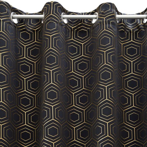 ZASŁONA GOTOWA KAJA 135X250 CM CZARNY