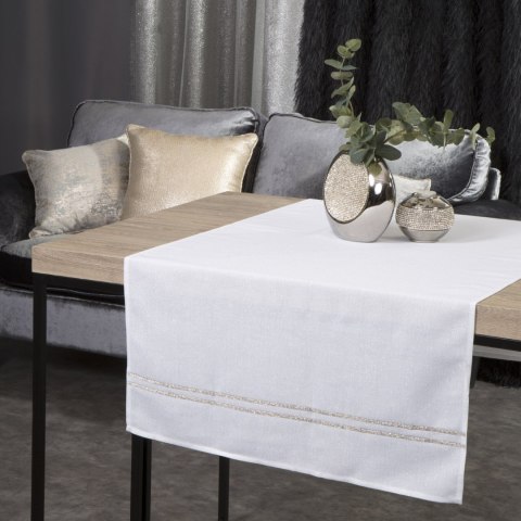 BIEŻNIK OBRUS EUROFIRANY EDITA 70X150 B 70X150 CM BIAŁY