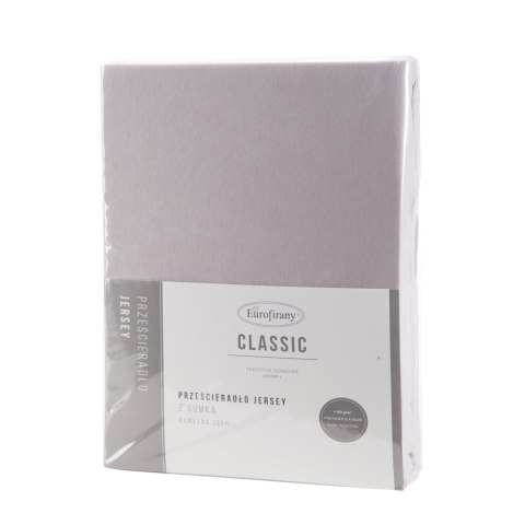 PRZEŚCIERADŁO EUROFIRANY JERSEY3 160X200 CM, WYS.30 CM JASNOSZARY