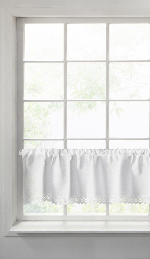 FIRANA FIRANKA GOTOWA EUROFIRANY GUSTO NA TAŚMIE 150X30 CM BIAŁY