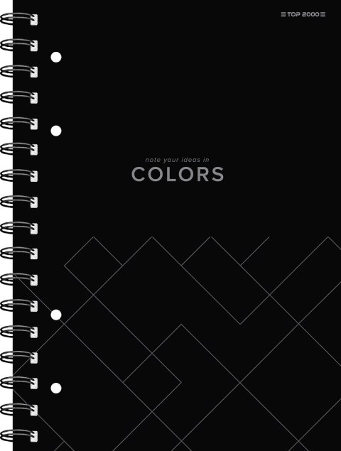 Kołozeszyt A4 TOP COLORS MIX 2 spirale 80k 70g kratka 400169233 TOP 2000