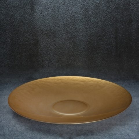 SZKLANA PATERA EUROFIRANY   DEKORACYJNA    KALA (FI) 37X4 CM ZŁOTY