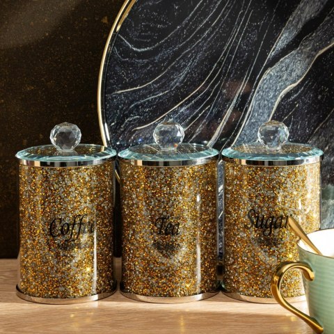 CERAMIKA 10X10X17 CM ZŁOTY