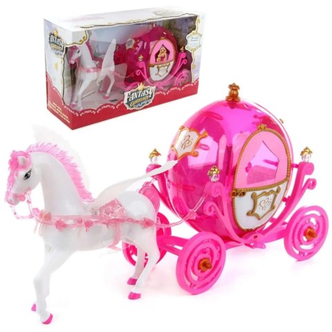 DUŻA KARETA LALKA CHODZĄCY KOŃ DŹWIĘKI ŚWIATŁA 315