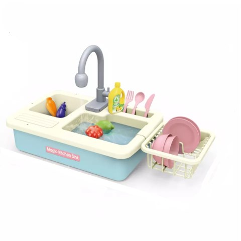 DUŻY ZLEWOZMYWAK AKCESORIA KRAN Z WODĄ 1202-1N