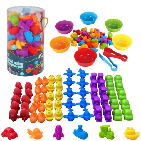 Gumowe pojazdy gra sorter montesorri 2188-17