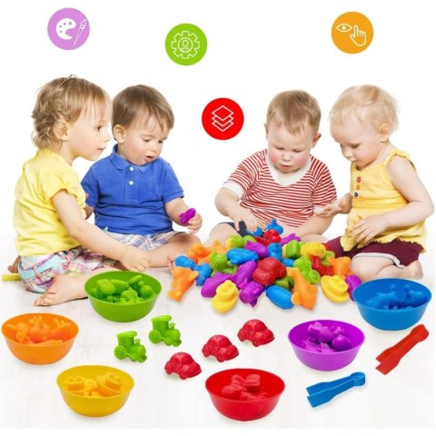 Gumowe pojazdy gra sorter montesorri 2188-17