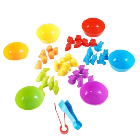 Gumowe zwierzątka gra sorter montesorri 2188-19