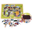 Układanka tablica puzzle magnetyczne samochody pojazdy transport MTF-C01