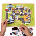Układanka tablica puzzle magnetyczne samochody pojazdy transport MTF-C01