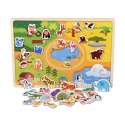 Układanka tablica puzzle magnetyczne zwierzęta MTF-C02