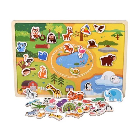 Układanka tablica puzzle magnetyczne zwierzęta MTF-C02