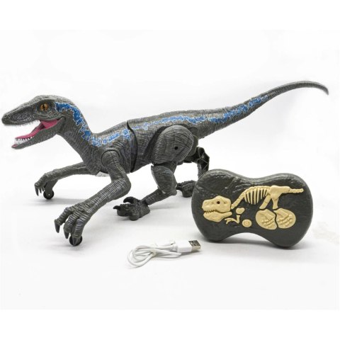 Dinozaur Velociraptor zdalnie sterowany pilot port usb dźwięki QX024Sz