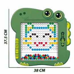 TABLICA MAGNETYCZNA KORALIKI DO RYSOWANIA DINOZAUR 676-2