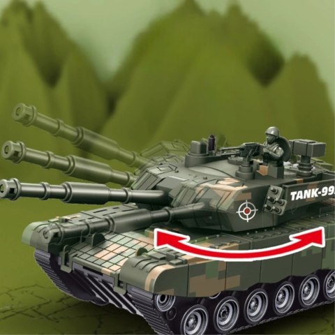 DUŻY CZOŁG SAMOCHÓD WOJSKOWY ŻOŁNIERZ ZDALNE STEROWANIE 9995Z