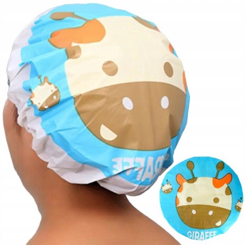 Czepek pod prysznic wodoodporny do włosów żyrafa C002Ż
