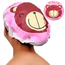 Czepek pod prysznic wodoodporny do włosów miś C002Mi