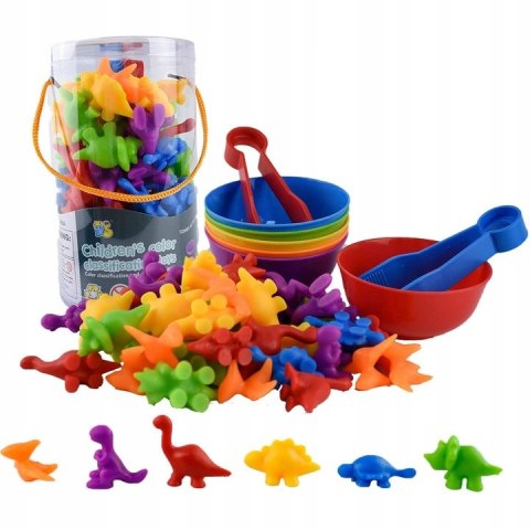 Gumowe dinozaury gra sorter montesorri 2188-20