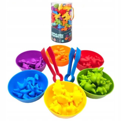 Gumowe dinozaury gra sorter montesorri 2188-20