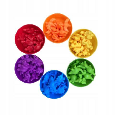 Gumowe dinozaury gra sorter montesorri 2188-20