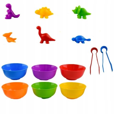 Gumowe dinozaury gra sorter montesorri 2188-20