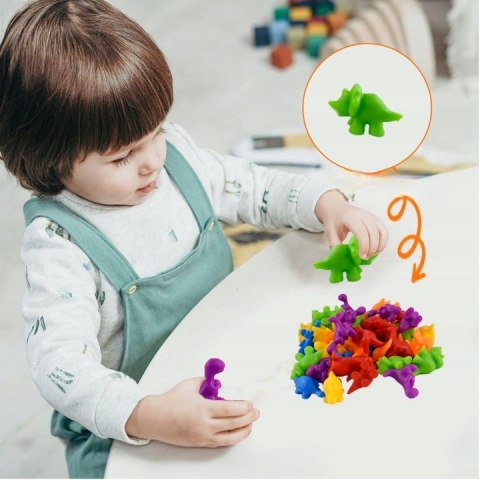 Gumowe dinozaury gra sorter montesorri 2188-20