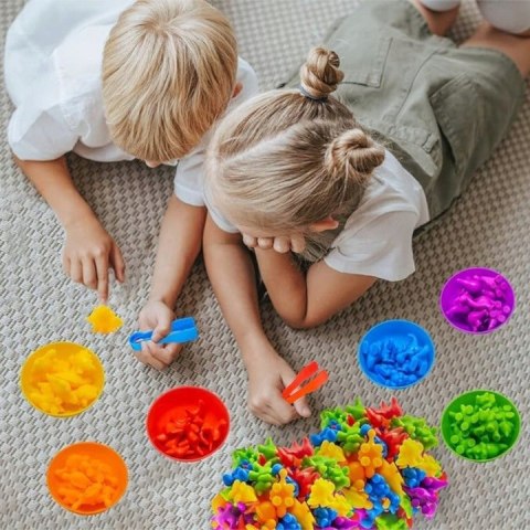 Gumowe dinozaury gra sorter montesorri 2188-20