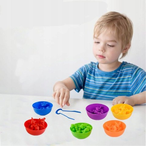 Gumowe dinozaury gra sorter montesorri 2188-20