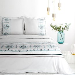 KOMPLET POŚCIELI SATYNOWEJ HAFT BIAŁY