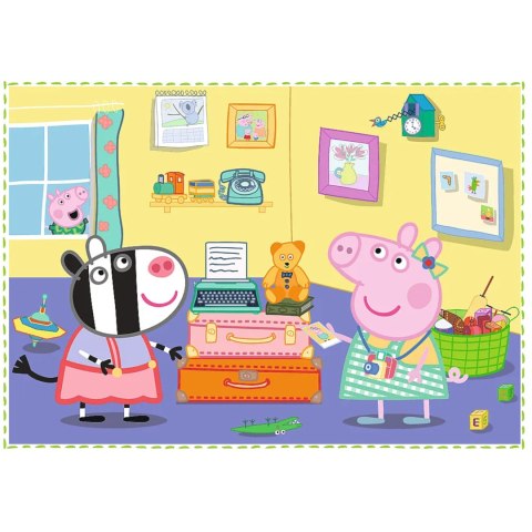 Świnka Peppa puzzle Wspomnienie z wakacji 4w1 3+ Trefl 34359