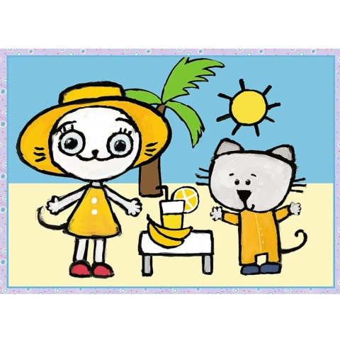 Puzzle Kicia Kocia Trefl 4w1 Dzień Kici Koci 34372