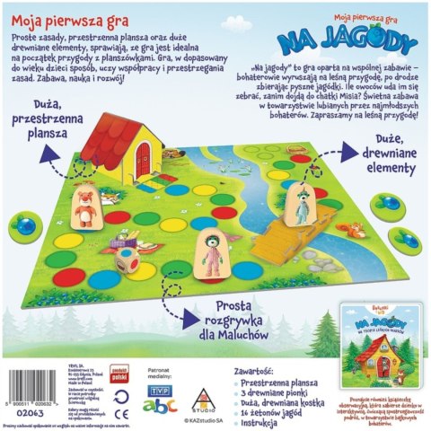 GRA PLANSZOWA RODZINNA GRA NA JAGODY BOBASKI MIŚ 02063 TREFL