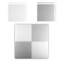 PUZZLE PIANKOWE MATA EVA 4 szt BIAŁO SZARE EM1001