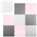 PUZZLE PIANKOWE MATA EVA 9 szt kolory różowy biały szary EM1003RBS