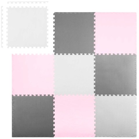 PUZZLE PIANKOWE MATA EVA 9 szt kolory różowy biały szary EM1003RBS