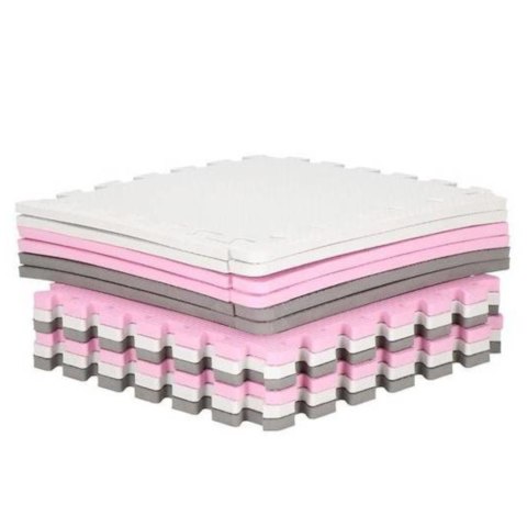 PUZZLE PIANKOWE MATA EVA 9 szt kolory różowy biały szary EM1003RBS