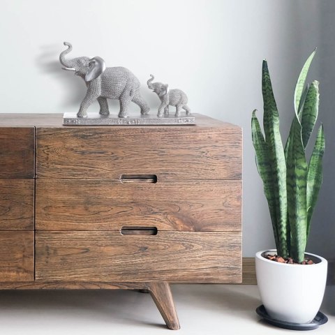 FIGURKA EUROFIRANY DEKORACYJNA ELDO 13 X 9 X 17 CM SREBRNY